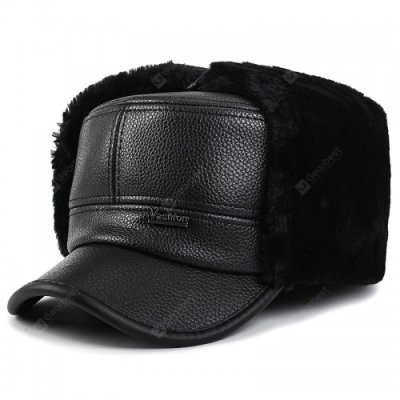 Male Plus Velvet Warm Bomber Hat Fashion Furry Cap Ear Protection